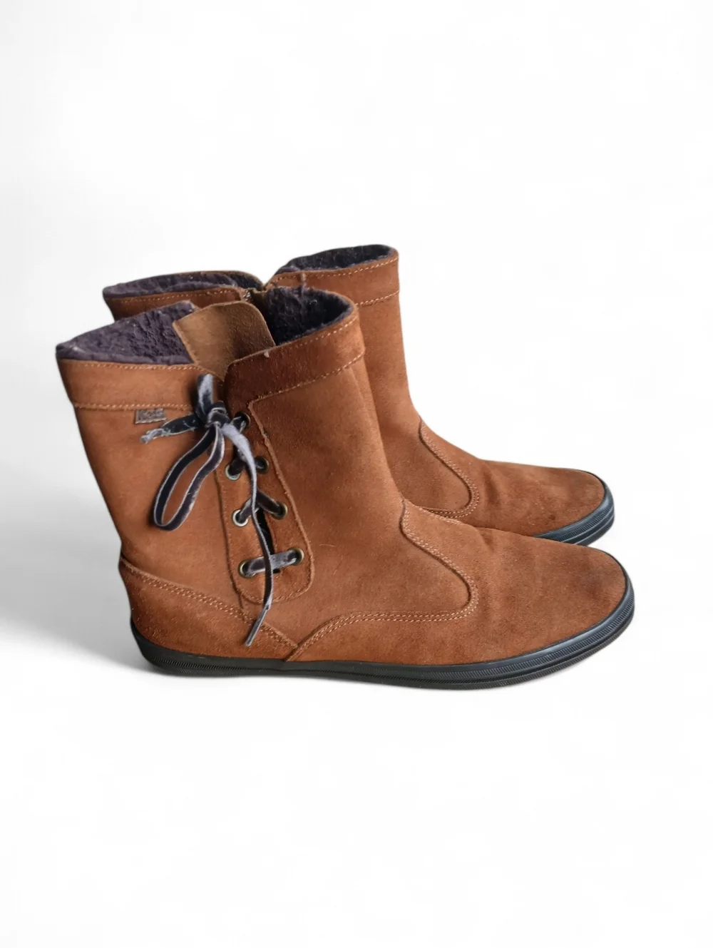 Keds Brown Suede Lace-Up & Zip Women's Size 10 Casual Boots